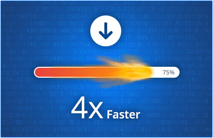 Descarga archivos 4x más rápido